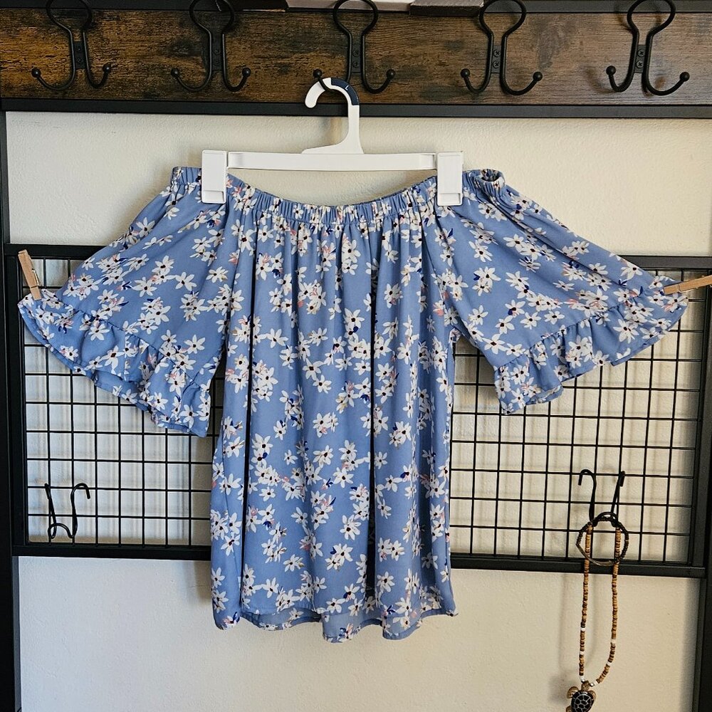 Sienna Sky blouse with ruffle details